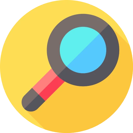 icon displaying a magnifying glass